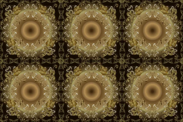 Goldenes Muster Auf Braunen Neutralen Und Beigen Farben Mit Goldenen — Stockfoto