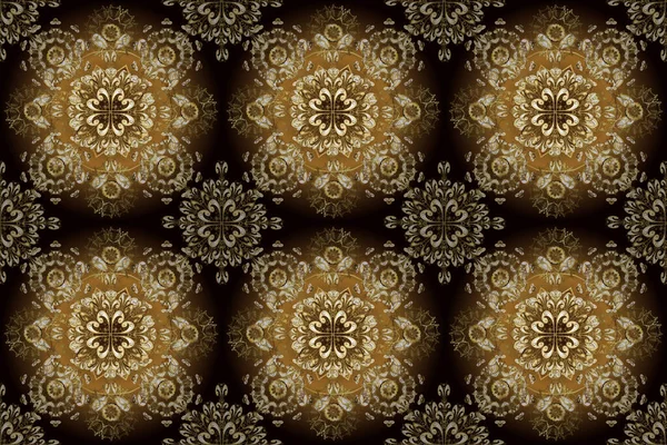 Вінтажна Барокова Квіткова Квіткова Візерунок Золоті Зверху Розкіш Королівська Вікторіанська — стокове фото