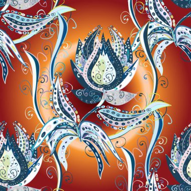 Çiçeğin suluboya çizimlerinin mükemmel deseni. Dekorasyon ve tasarım için güzel bir desen. Suluboya desensiz çiçek buketi. Ton halinde. Moda yazdırma.