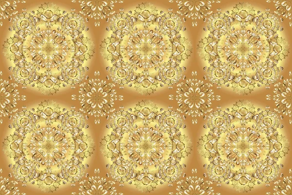 Traditional Arabic Decor Beige Yellow Colors Vintage Design Element Eastern — Stock Photo, Image