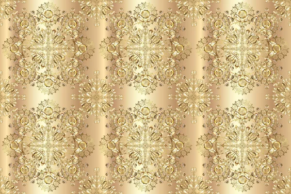 Virágdísz Brokád Textil Minta Üveg Fém Virágmintás Színek Arany Elemekkel — Stock Fotó