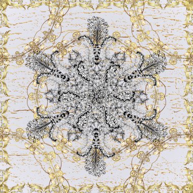 Geometrik desen. Vektör. Dantel desenli. Doğrusal desen. Kraliyet tarzı. Kusursuz bir süs. Tekrarlanan karalamalar. Çizim, karalama, gri, beyaz ve siyah renkler üzerine karalama. Vektör. Klasik tarzda..