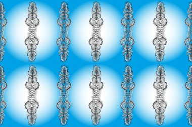 Kusursuz desenli, modaya uygun kumaş deseni. Renkli Bahar Temalı Kusursuz Arkaplan. Şirin çiçek elementleri. Düz Çiçek Elementleri Tasarımı.