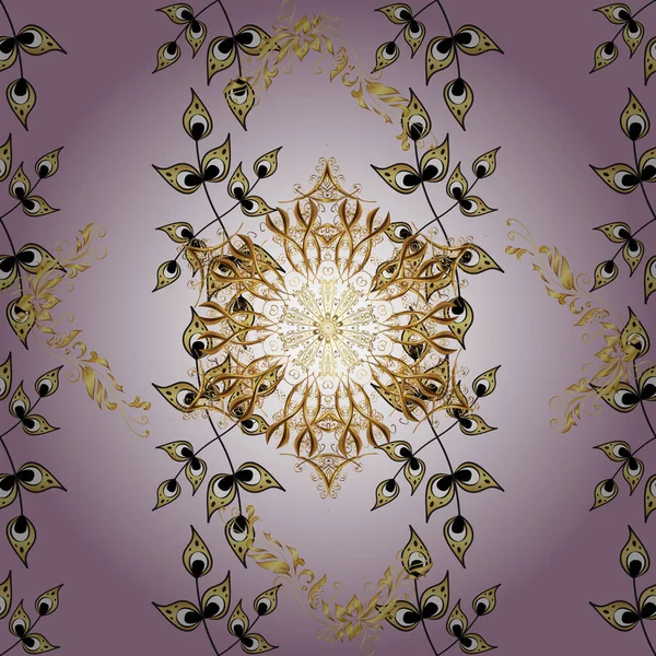 Şirin bak. Kusursuz. Klasik tarzda hem de. Vektör çizimi. Lüks Geometrik Desen. Resimler sarı, nötr ve gri renklerde.