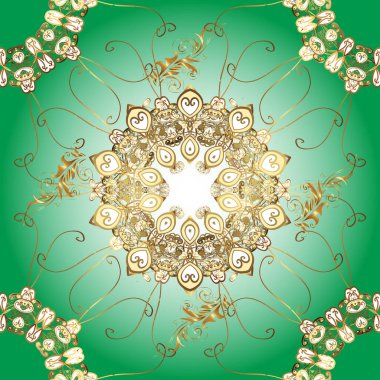 Kusursuz geometrik desen. Soyut geometrik desen. Hoş bir doku. Giysi tasarımı için doğal, yeşil ve kahverengi arka plan dekorasyonu. Güzel geçmiş..