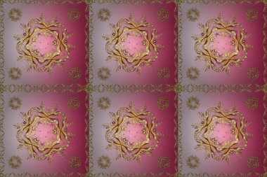 Vektör çizgisi tasarımı. Lüks klasik illüstrasyon. 1920-30 motifleri. Minimalist geometrik tasarım. Kusursuz. Kıvırcık arka plan. Kahverengi, nötr ve pembe renklerde Art Deco Deseni.