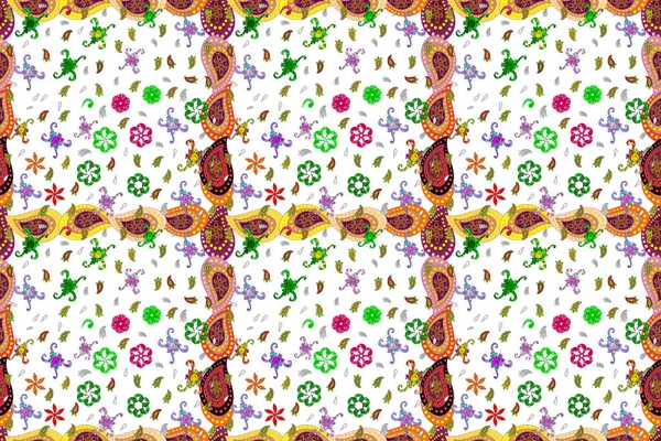 Flowers Watercolor Seamless Pattern Stylish Fabric Pattern — Stock Photo, Image