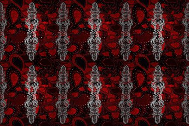 Kırmızı, kahverengi ve siyah renkte çiçekler. Elle boyanmış suluboya, kusursuz çiçekler ve bitkiler..