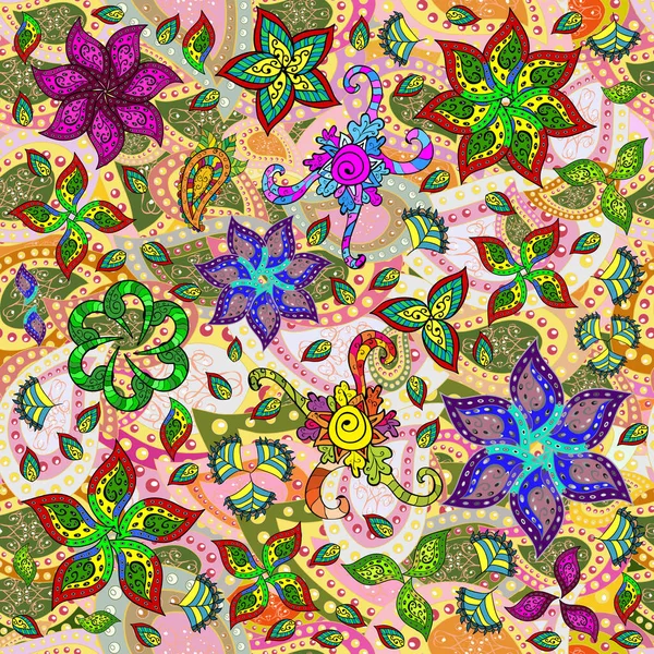 Ilustración Vectorial Lindo Patrón Floral Pequeña Flor Suave Floral Verano — Archivo Imágenes Vectoriales
