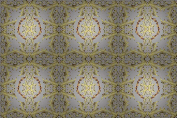 Fully Editable Seamless Raster Pattern Yellow Neutral Gray Colors Suitable — Foto de Stock