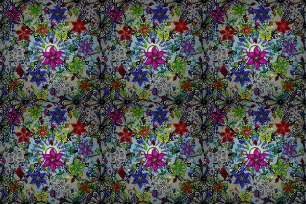Blumen Auf Schwarzen Blauen Und Neutralen Farben Farbe Frühling Theme — Stockfoto