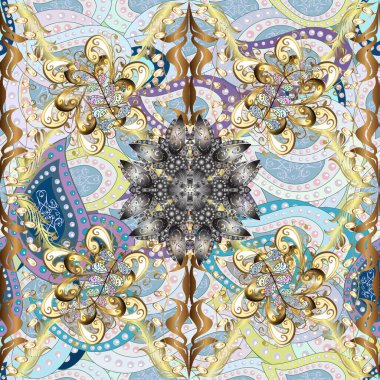 2019 Noel 'i, kar tanesi, yeni yıl. Gri, mavi ve nötr renklerde, altın elementlerle klasik, pürüzsüz desen.