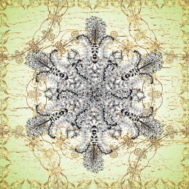 Zarif klasik model. Tekrarlayan elementlerle kusursuz soyut arkaplan. Bej, nötr, beyaz ve altın desenli.