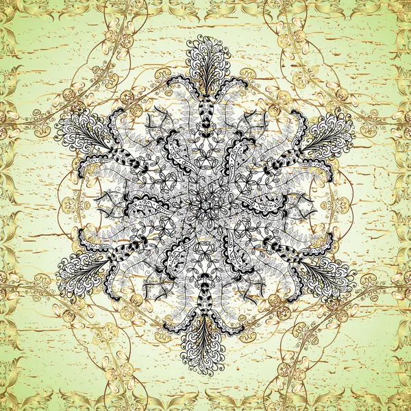 Zarif klasik model. Tekrarlayan elementlerle kusursuz soyut arkaplan. Bej, nötr, beyaz ve altın desenli.