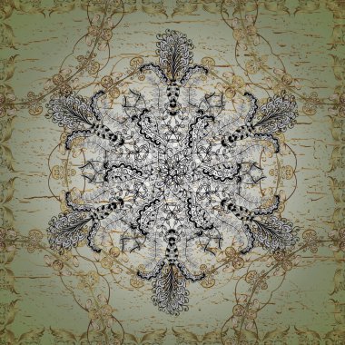 Altın desenli beyaz, nötr ve bej renklerde altın elementler. Kusursuz altın desen. Vektör oryantal süsü.