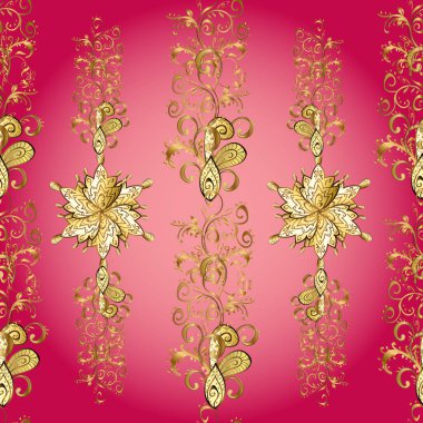 Fantezi çiçekler, doğal kroki, çiçek dekorasyon kıvırcık illüstrasyon ile dikişsiz. Kumaş, kağıt, ambalaj için uygundur. Paisley baskı el çizilmiş elemanları. Ev dekorasyonu. Vektör çizimi.