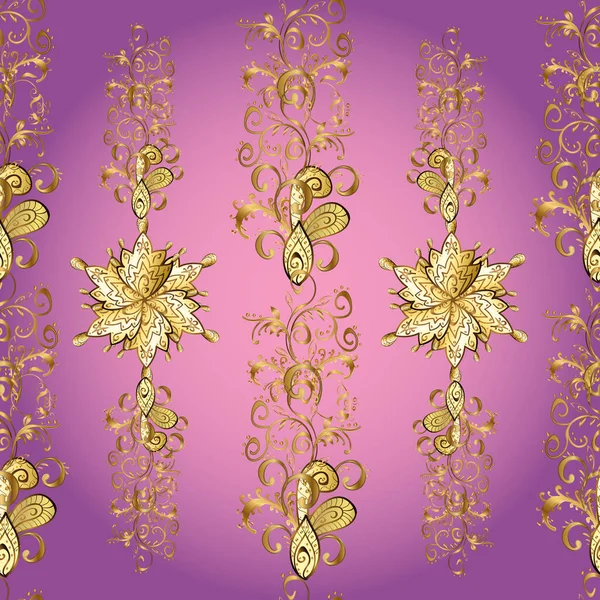 Vektör şirin, kusursuz desen arkaplanı. Vektör. Klasik lüks, eski moda İspanyol aksesuarı, eskizler için kraliyet Victoria dönemi kusursuz dokusu, tekstil. Mor, mor, pembe renkler çizilmiş..