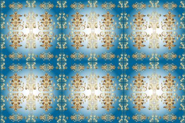 Paisley el çizimi elementler. Raster illüstrasyonu. Ev dekoru. Fantezi çiçekli kusursuz desen, doğal duvar kağıdı, çiçek desenli kıvrım çizimi. Klasik tarzda..