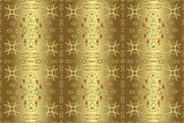 Kusursuz. Pankartlar, davetiyeler, pankartlar, rozetler için klasik tasarım koleksiyonu. Raster. Kahverengi ve sarı renkli bir resim. Süslü Retro barok dekorasyon ögesi.