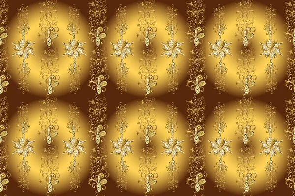 Raster Pattern Yellow Beige Brown Colors Seamless Suitable Fabric Paper — Fotografia de Stock