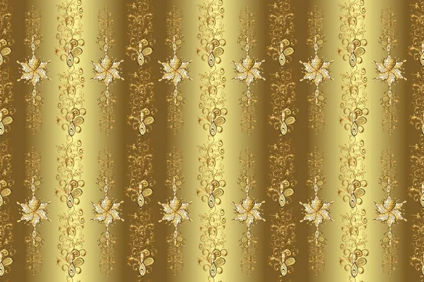 Orient raster klasik vintage modeli. Şirin elementlerle kusursuz soyut bir arkaplan. Fantezi çizimi. Tarafsız, kahverengi ve sarı renkli resimler. Oryantal arkaplan.