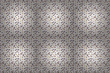 Çikolatalı pasta gibi farklı şekillerde modern pastalar. Kekler kusursuz desen koleksiyonu. Raster illüstrasyonu. Siyah, beyaz ve sarı üzerine.