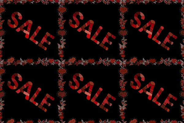 Illustration Orange Red Black Colors Sale Discount Background Online Store — ストック写真