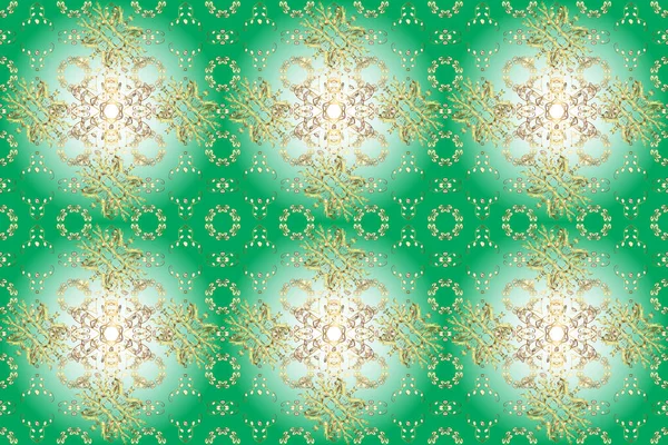 Tapetbarock Damast Grafiskt Modernt Sömlöst Mönster Neutrala Gröna Och Blå — Stockfoto