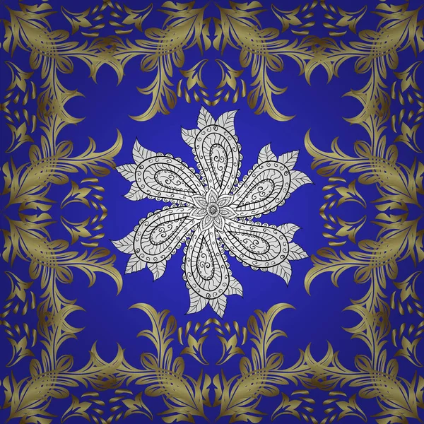 Ornate Vector Decoration Seamless Damask Pattern Background Wallpaper Design Style — Stockvektor