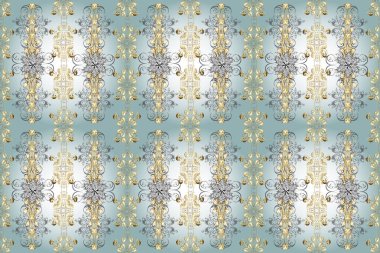 Beyaz, gri, nötr ve altın desenli. Tekrarlayan elementlerle kusursuz soyut arkaplan. Zarif klasik desen.