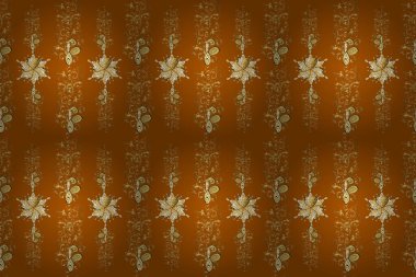 Kusursuz altın desenli bukleler. Parlak dantel, stilize çiçekler, şal desenli. Doğu tarzı arabesk. Hassas altın deseni açın. Sarı renklerde, altın elementlerle kusursuz desen.