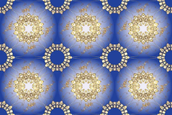 Bezszwowe Tło Damaski Projektowania Tapet Stylu Barokowym Dekoracja Wnętrz Złoty — Zdjęcie stockowe