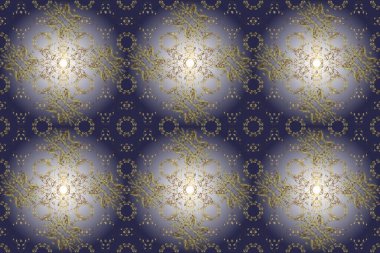 Gri, mor ve altın elementli nötr renklerde altın pürüzsüz desen. Gri, mor ve altın elementli nötr renklerde kusursuz klasik desen. Noel, kar tanesi, yeni yıl.