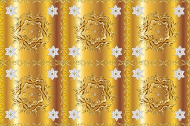 Geleneksel klasik altın desen. Kahverengi, sarı ve bej renklerde altın desenli altın elementler. Barok tarzında kusursuz bir doğulu süsü. Doğulu süsü.