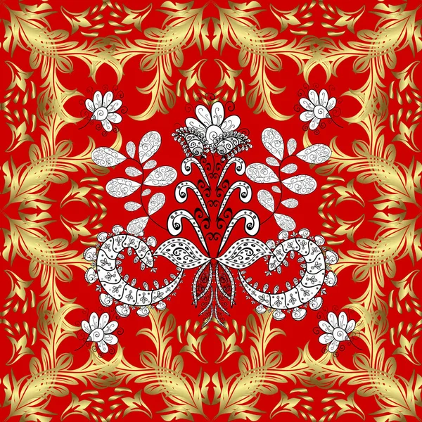 Paisleys Elegant Floral Vector Seamless Pattern Background Wallpaper Illustration Vintage — Stockvektor