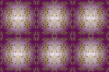 Bej, nötr ve mor renklerde altın kar taneleri. Sembol bayramı, yeni yıl kutlamaları, altın desenler. Noel Altın Kar Tanesi eskiz modeli. Kış kar dokusu duvar kağıdı.