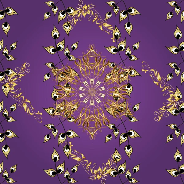 Fundo Abstrato Com Elementos Repetitivos Dourados Cores Cinza Roxo Violeta — Fotografia de Stock