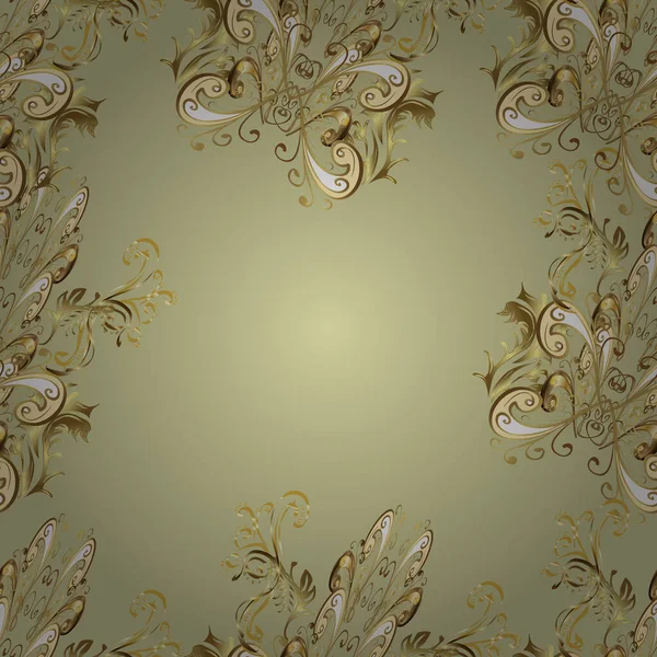 Traditional Classic Golden Pattern Vector Oriental Ornament Seamless Oriental Ornament — Vector de stock