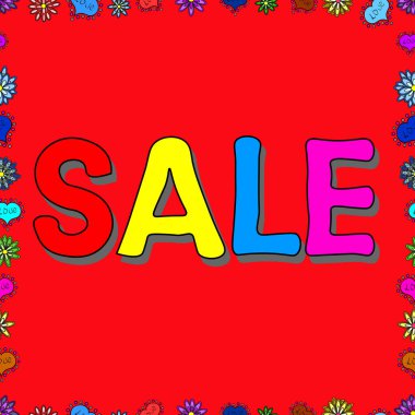 Vektör çizimi. Mektup. Kırmızı, sarı ve gri renkli çizimler. Kusursuz desen. Tabela çizilmiş. Güzel bayrak..