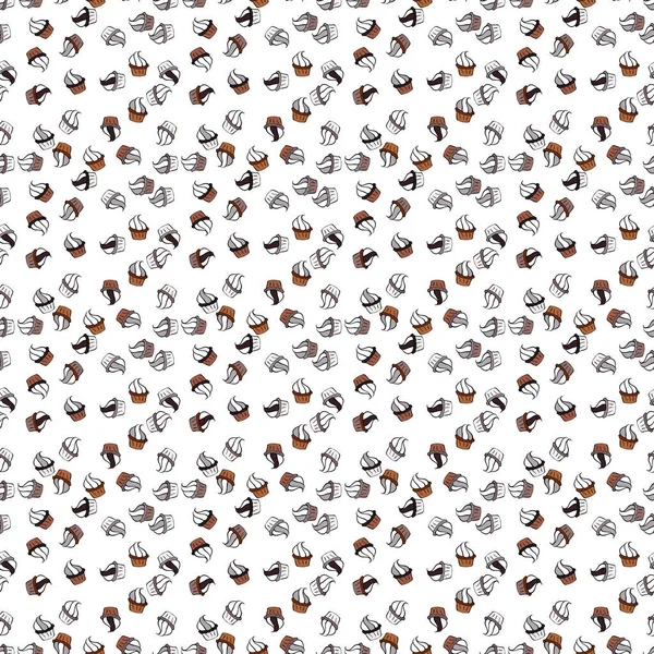 Endloses Muster Weißer Brauner Und Neutraler Hintergrund Vektorillustration Geschenkpapier Nahtloses — Stockvektor