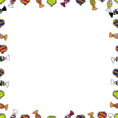 Çizgi roman çerçevesi beyaz, siyah ve turuncu kenarlardan oluşur. Vektör çizimi. Kusursuz..