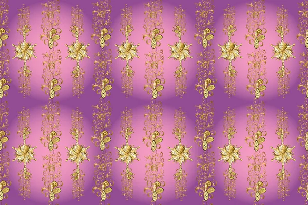 Raster. Illustration in purple, violet, pink colors. Raster cute seamless pattern background. Classical luxury old fashioned damask ornament, royal victorian seamless texture for wallpapers, textile.