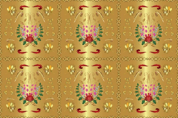 Splendido Modello Patchwork Senza Soluzione Continuità Marocchino Piastrelle Portoghesi Fantasia — Foto Stock