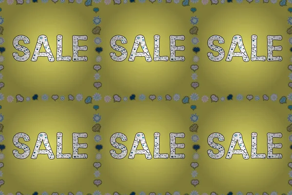 Бесшовно Продажа Шаблона Баннера Дизайн Изображение Желтых Нейтральных Белых Цветах — стоковое фото