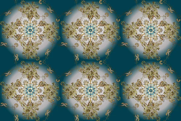 Graphic modern seamless pattern on neutral, white and blue colors. Seamless floral pattern. Seamless background. Wallpaper baroque, damask.