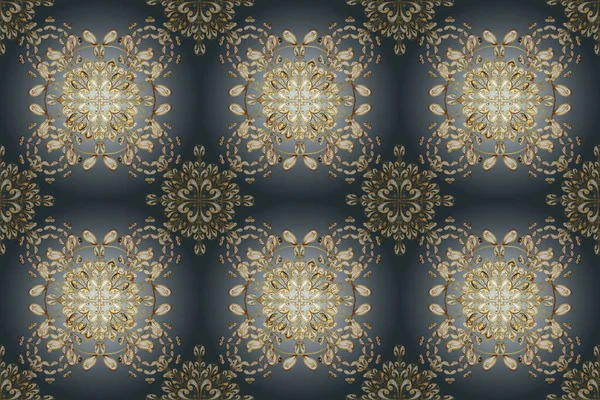 Backdrop Fabric Gold Wallpaper Golden Pattern Beige Neutral Blue Colors — Stock Photo, Image