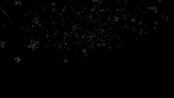 Fondo Imágenes Movimiento Con Elementos Colores Copos Nieve Pintados Corazones — Vídeos de Stock