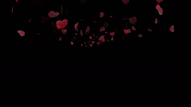 Фон Съемки Движения Красочными Элементами Раскрашенные Снежинки Любовью — стоковое видео