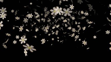 Çiçekli çiçek deseni, suluboya. Süslü kumaş deseni. Raster deseni.