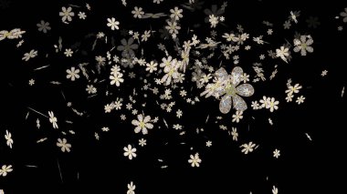 Çiçekler pembe, mavi ve menekşe renginde suluboya tarzında. Raster illüstrasyonunda çiçek deseni çizimi.